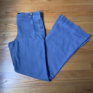 Express Jeans Wide Leg Flare Stretch Mid Rise Blue Size 12R